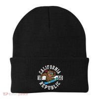 California Republic Bear Snowboarder Snowboarding Snowboard Cute Gift Beanie thumb 0
