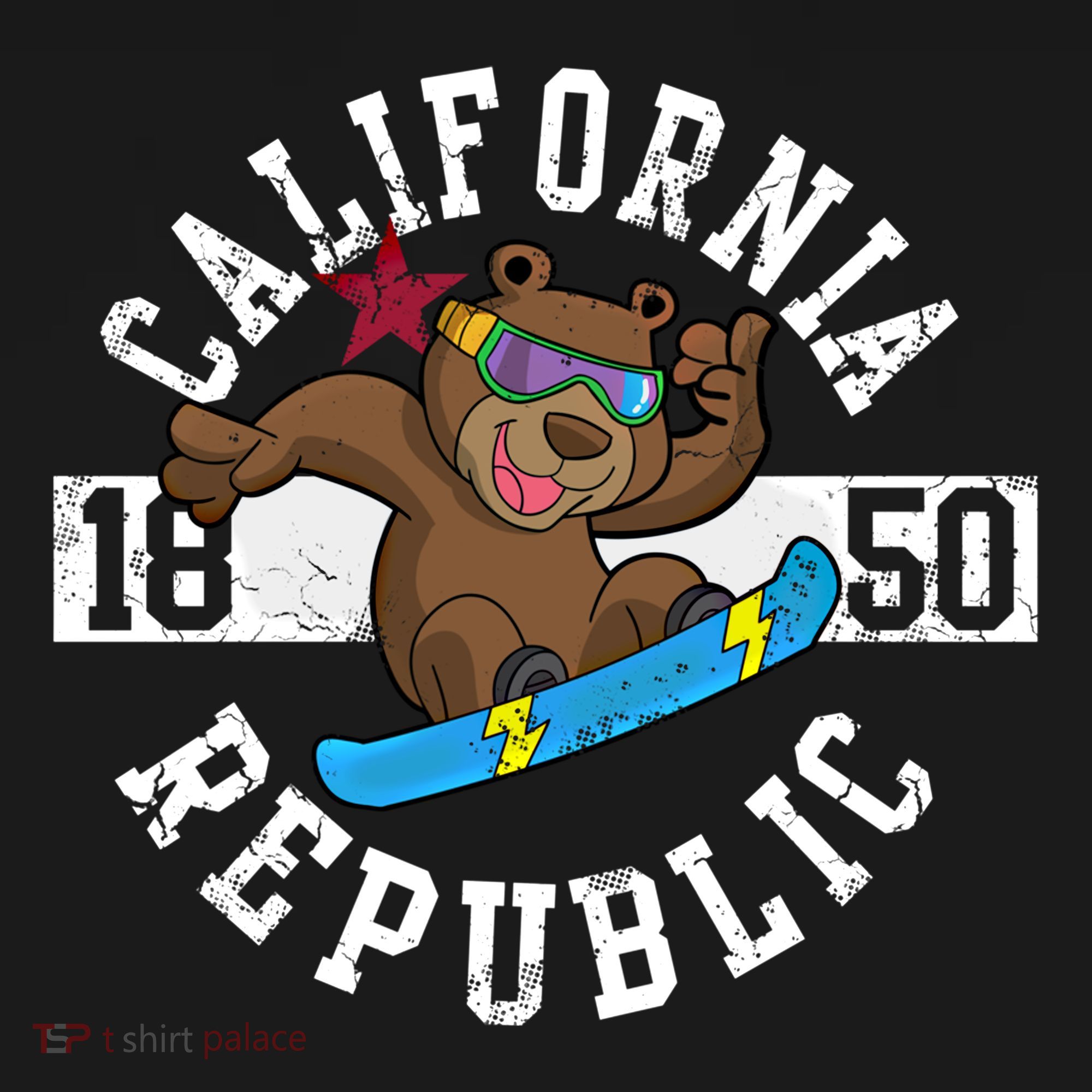 California Republic Bear Snowboarder Snowboarding Snowboard Cute Gift Women's Hoodie