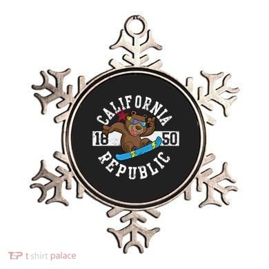 California Republic Bear Snowboarder Snowboarding Snowboard Cute Gift Ornament