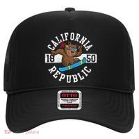 California Republic Bear Snowboarder Snowboarding Snowboard Cute Gift Hat thumb 0