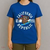 California Republic Bear Snowboarder Snowboarding Snowboard Cute Gift T-Shirt thumb 4