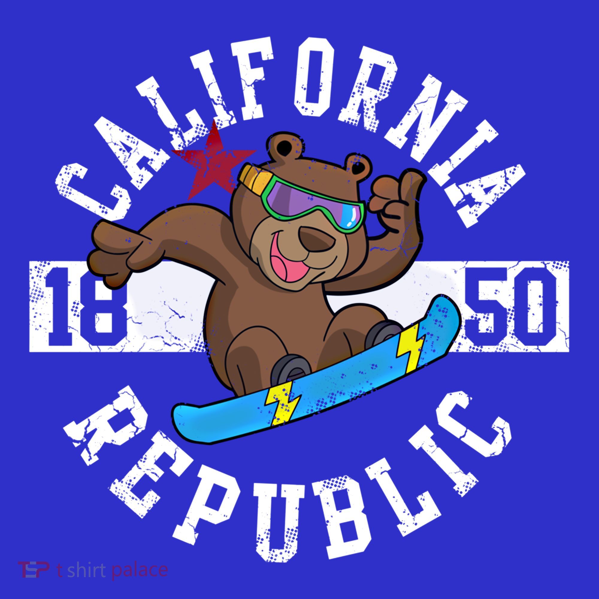 California Republic Bear Snowboarder Snowboarding Snowboard Cute Gift Women's Tank Top