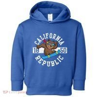 California Republic Bear Snowboarder Snowboarding Snowboard Cute Gift Toddler Hoodie thumb 0