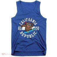 California Republic Bear Snowboarder Snowboarding Snowboard Cute Gift Tank Top thumb 0