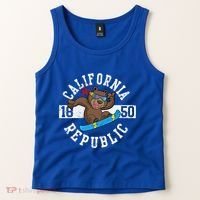 California Republic Bear Snowboarder Snowboarding Snowboard Cute Gift Tank Top thumb 2