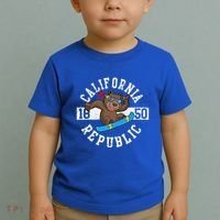 California Republic Bear Snowboarder Snowboarding Snowboard Cute Gift Toddler T-Shirt thumb 2