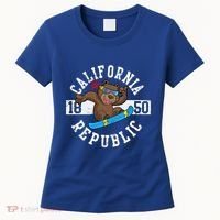 California Republic Bear Snowboarder Snowboarding Snowboard Cute Gift Women's T-Shirt thumb 0