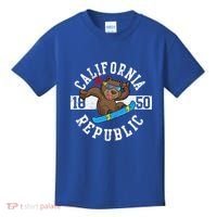 California Republic Bear Snowboarder Snowboarding Snowboard Cute Gift Kids T-Shirt thumb 0