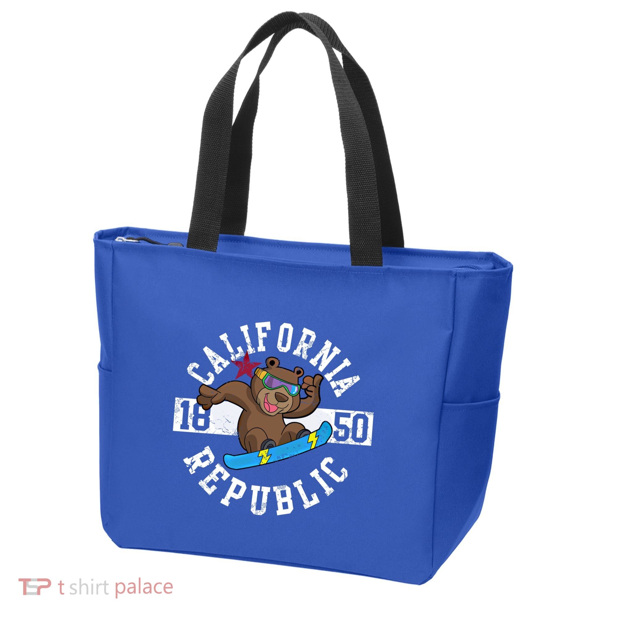 California Republic Bear Snowboarder Snowboarding Snowboard Cute Gift Tote Bag