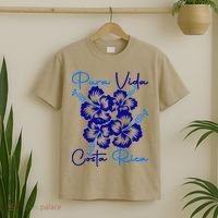 Costa Rica Beach Pura Vida Tropical Flower Family Vacation T-Shirt thumb 2
