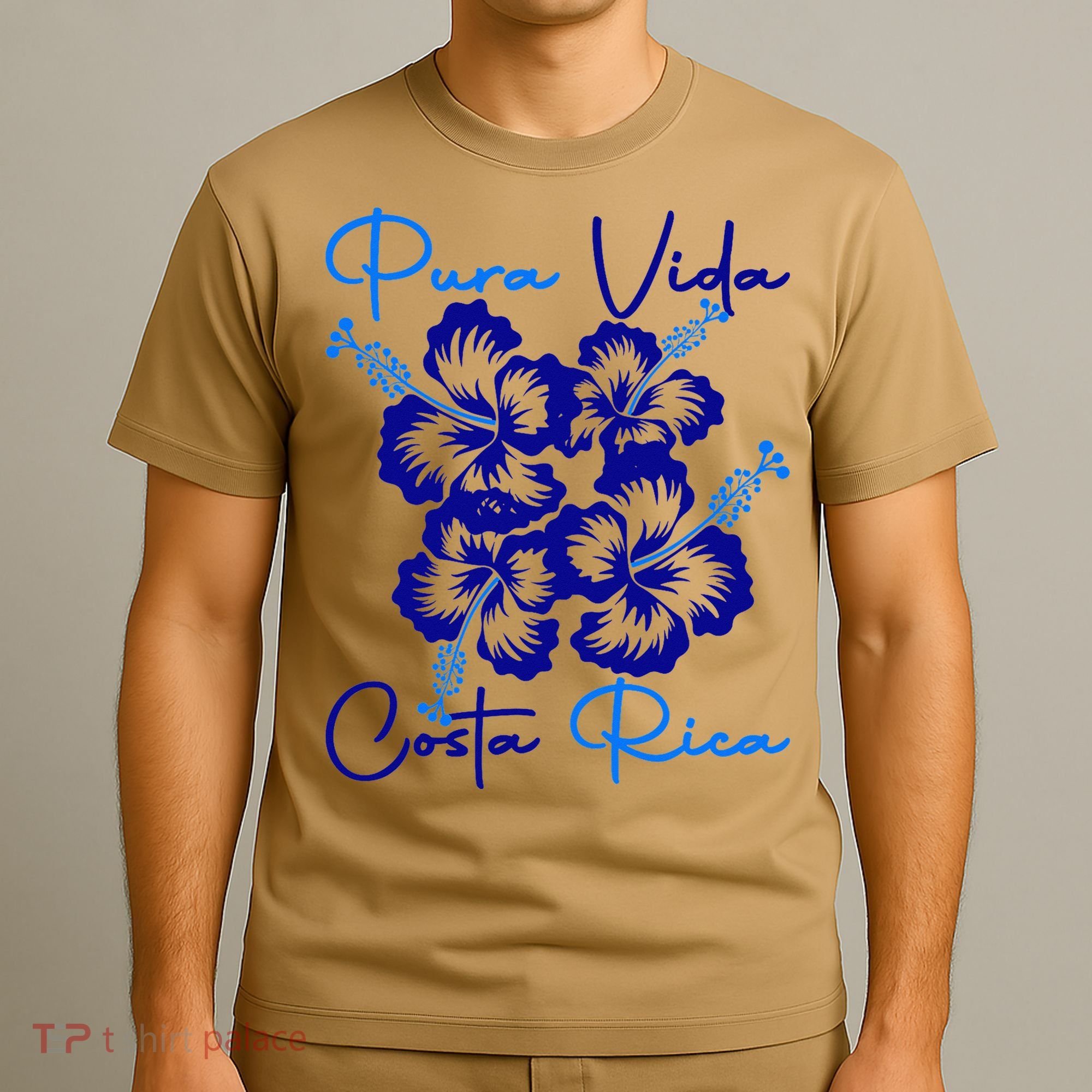 Costa Rica Beach Pura Vida Tropical Flower Family Vacation T-Shirt