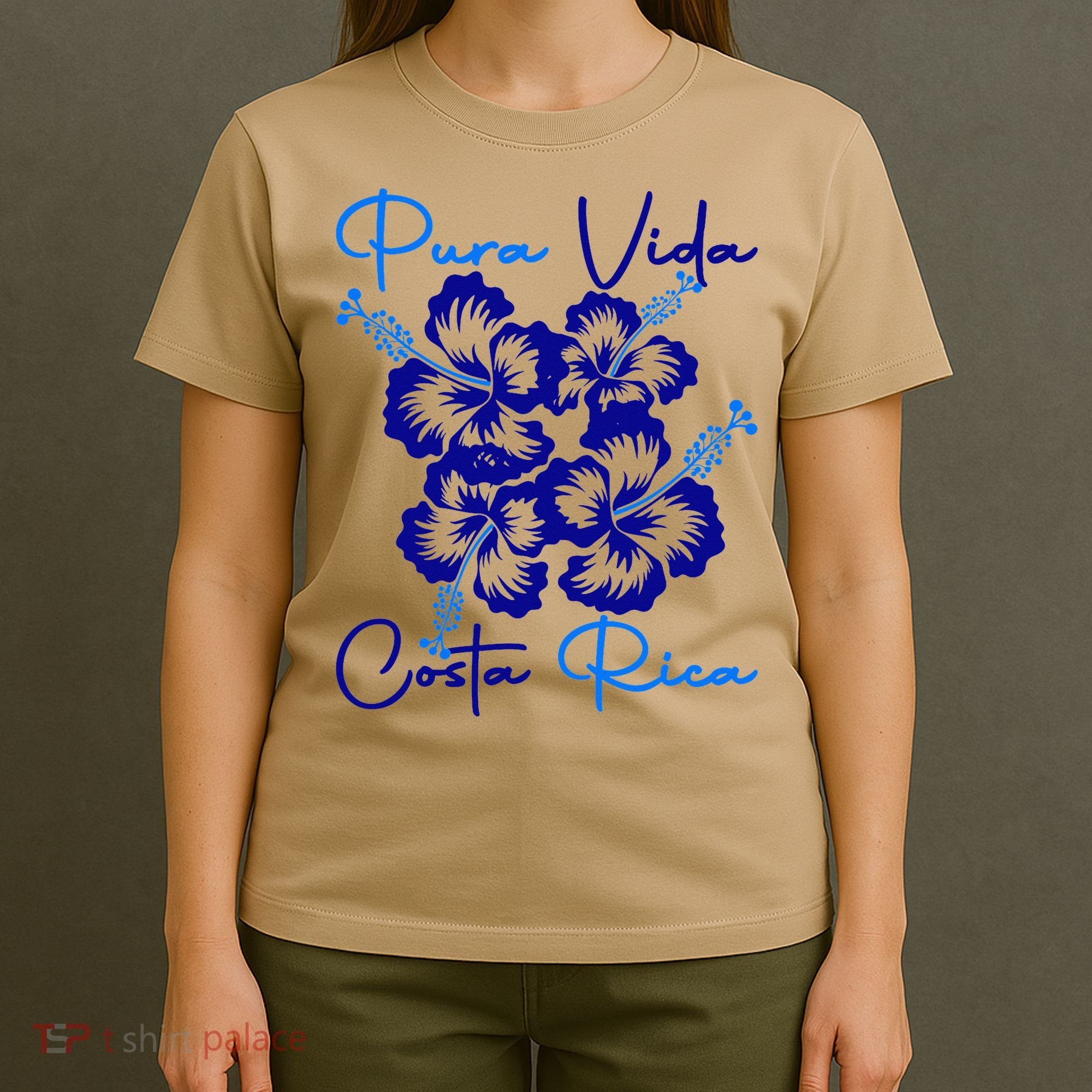 Costa Rica Beach Pura Vida Tropical Flower Family Vacation T-Shirt