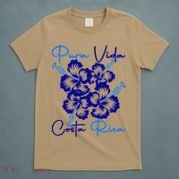 Costa Rica Beach Pura Vida Tropical Flower Family Vacation T-Shirt thumb 5