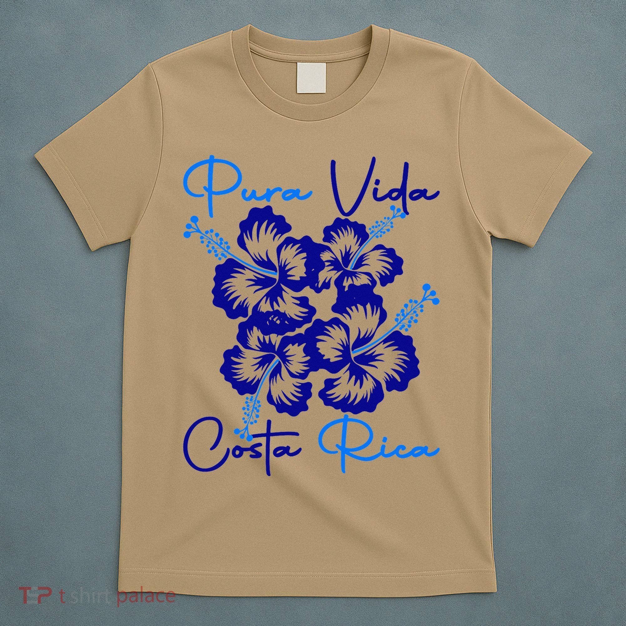 Costa Rica Beach Pura Vida Tropical Flower Family Vacation T-Shirt