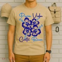 Costa Rica Beach Pura Vida Tropical Flower Family Vacation T-Shirt thumb 6