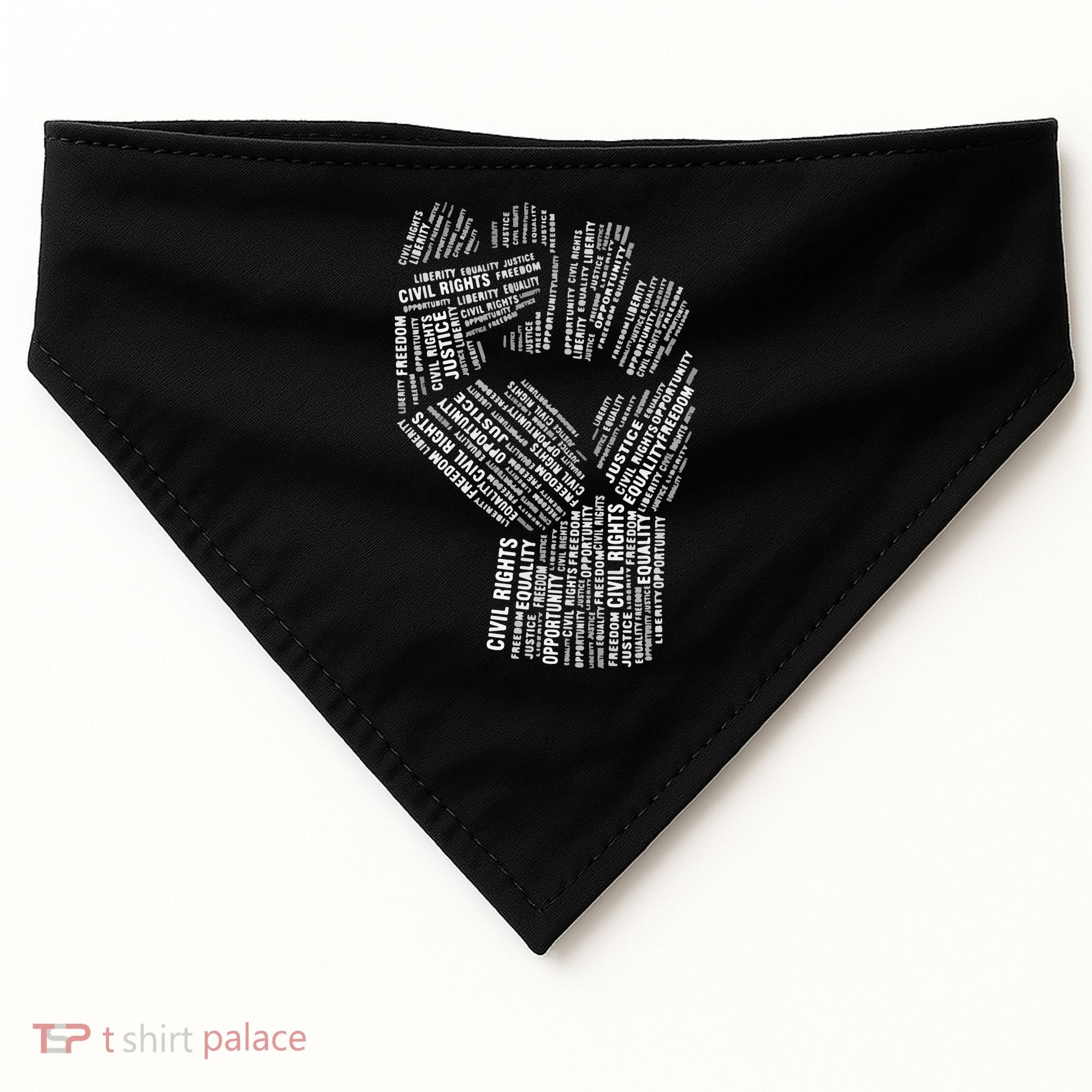 Civil Rights Black Power Fist March For Justice USA-Made Doggie Bandana