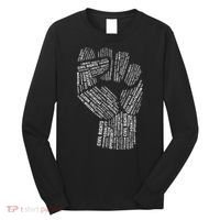 Civil Rights Black Power Fist March For Justice Long Sleeve Shirt thumb 0