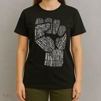Civil Rights Black Power Fist March For Justice T-Shirt thumb 4
