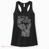 Civil Rights Black Power Fist March For Justice Women's Tank Top thumb 0