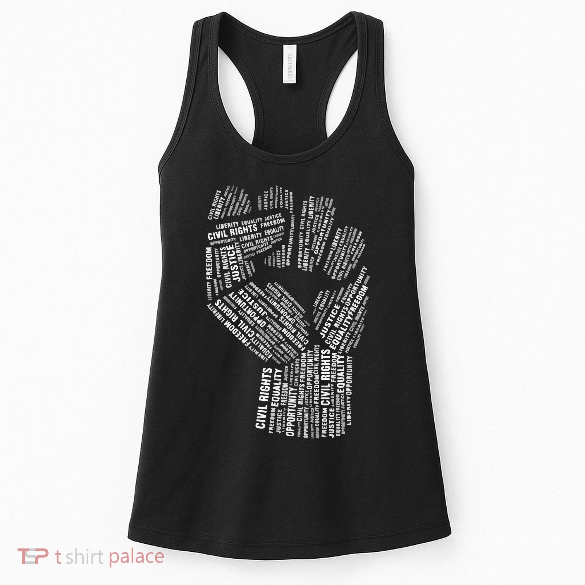 Civil Rights Black Power Fist March For Justice Women's Tank Top