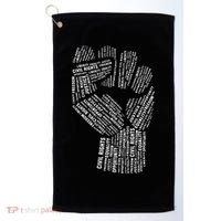 Civil Rights Black Power Fist March For Justice Golf Towel thumb 0