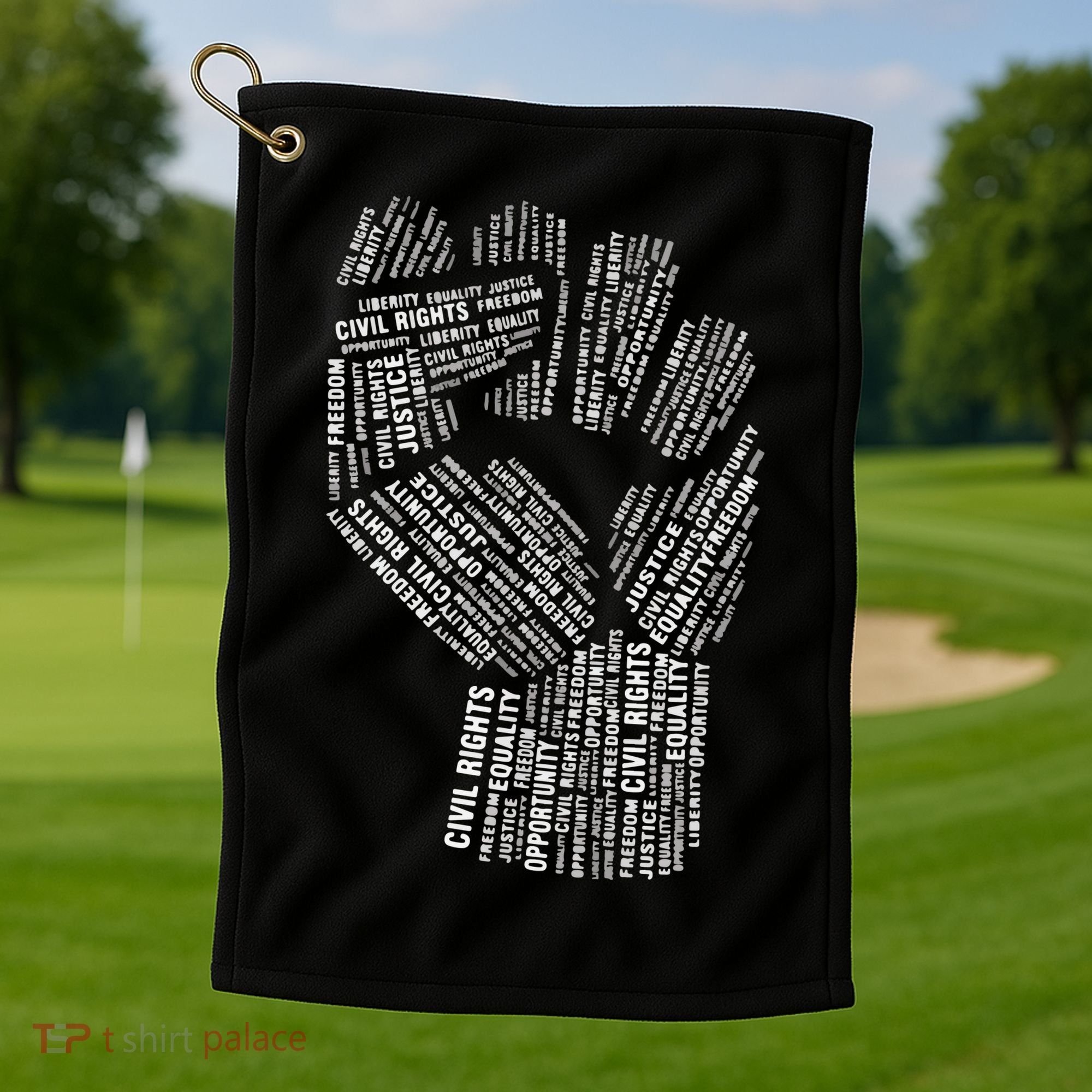 Civil Rights Black Power Fist March For Justice Golf Towel