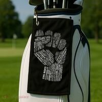 Civil Rights Black Power Fist March For Justice Golf Towel thumb 2