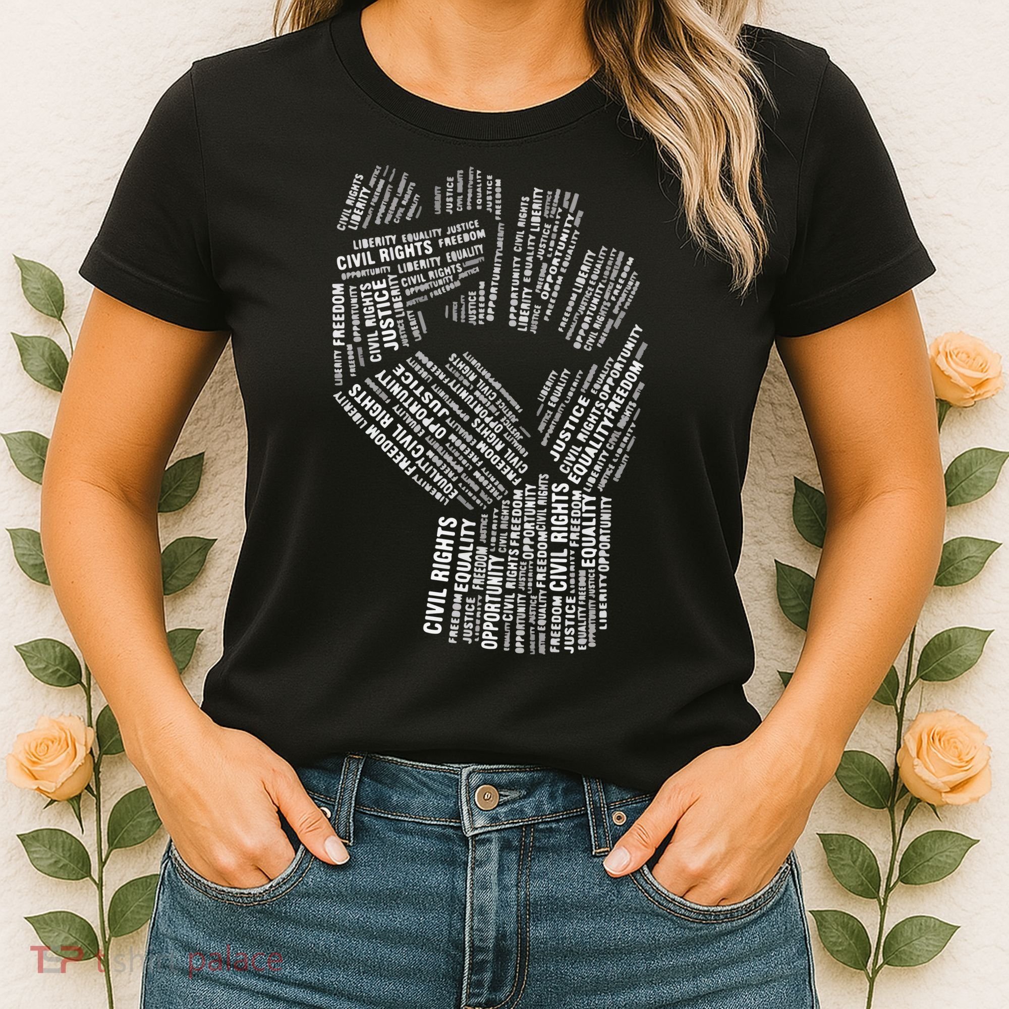 Civil Rights Black Power Fist March For Justice Women's T-Shirt