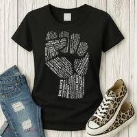 Civil Rights Black Power Fist March For Justice Women's T-Shirt thumb 3