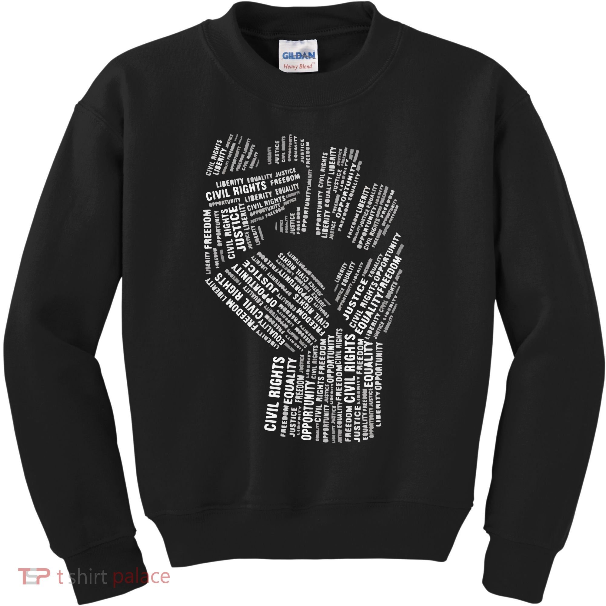Civil Rights Black Power Fist March For Justice Kids Sweatshirt