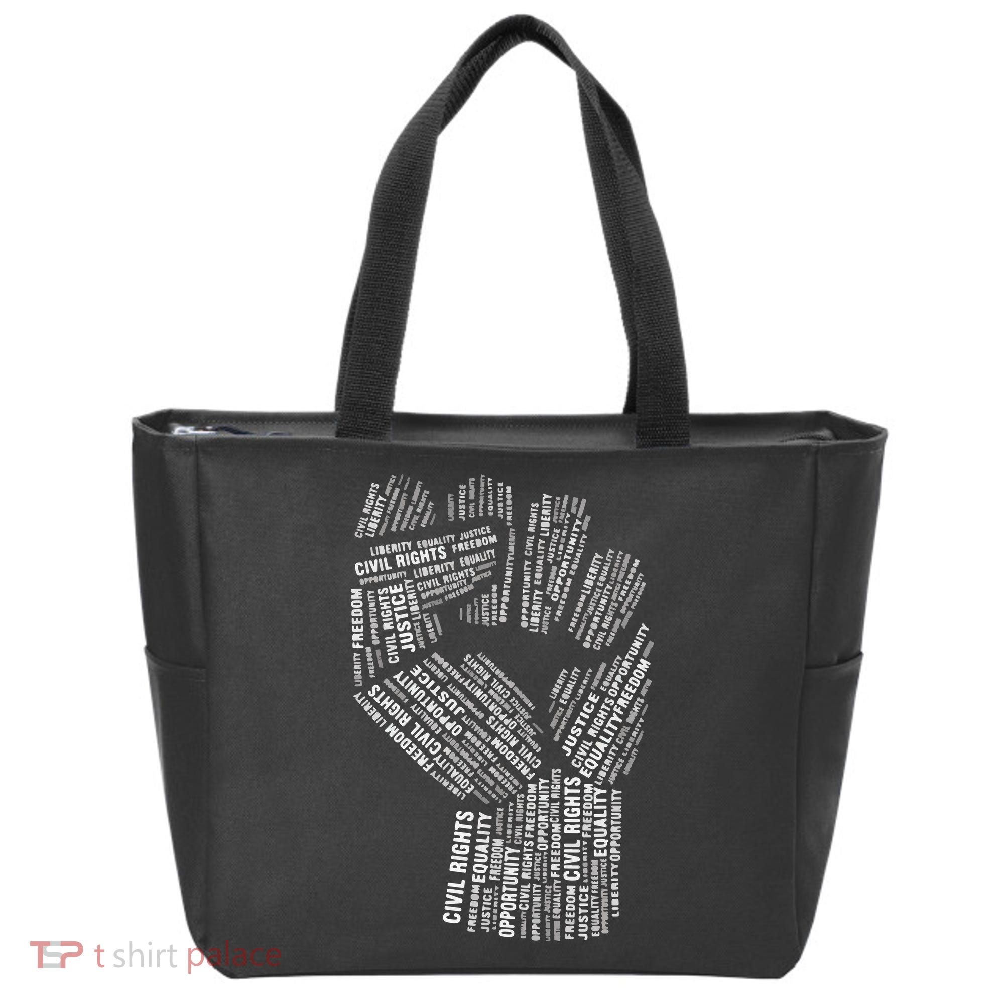 Civil Rights Black Power Fist March For Justice Tote Bag
