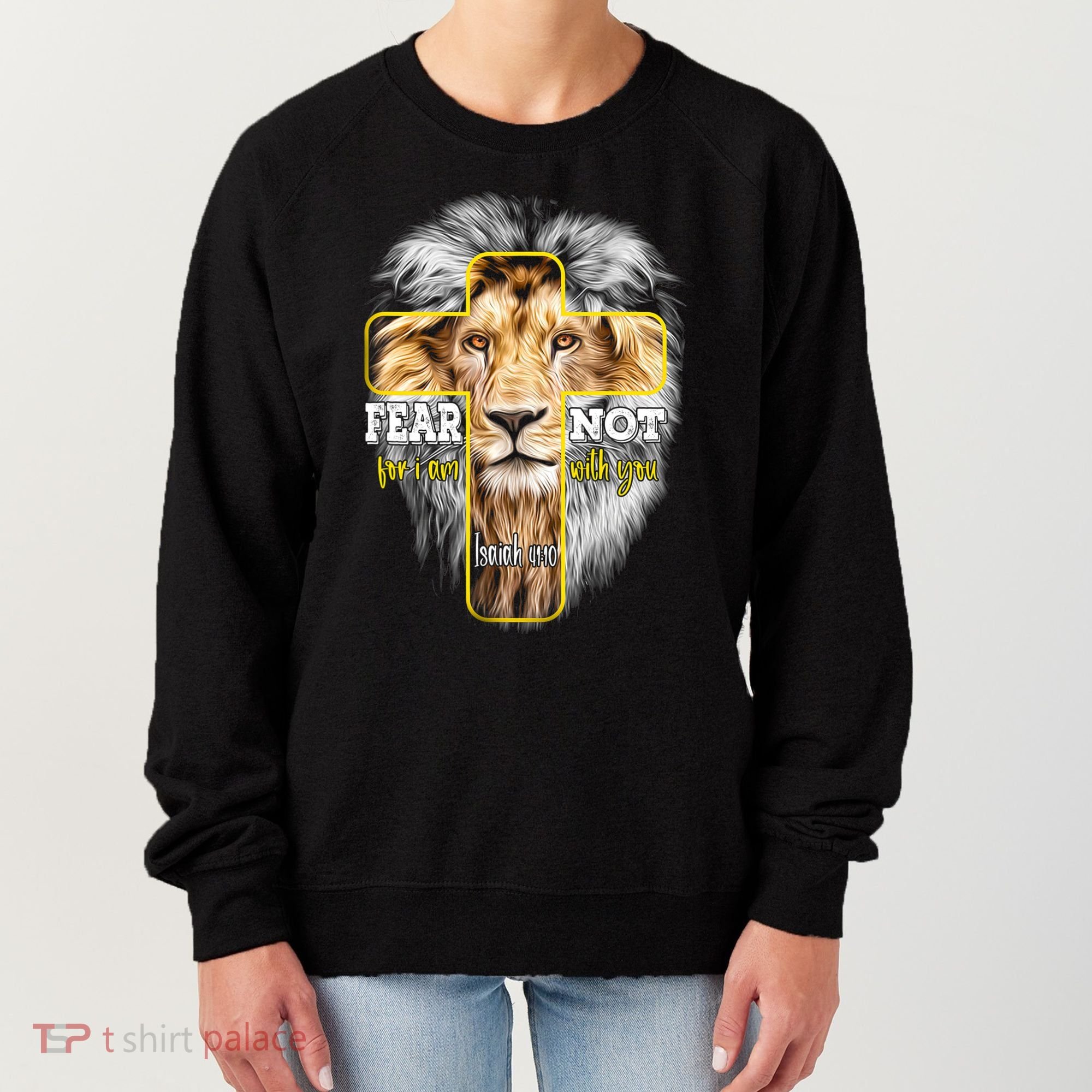 Christian Religious Bible Verse Sayings Lion Fear Scripture Women's Sweatshirt
