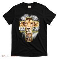 Christian Religious Bible Verse Sayings Lion Fear Scripture T-Shirt thumb 0