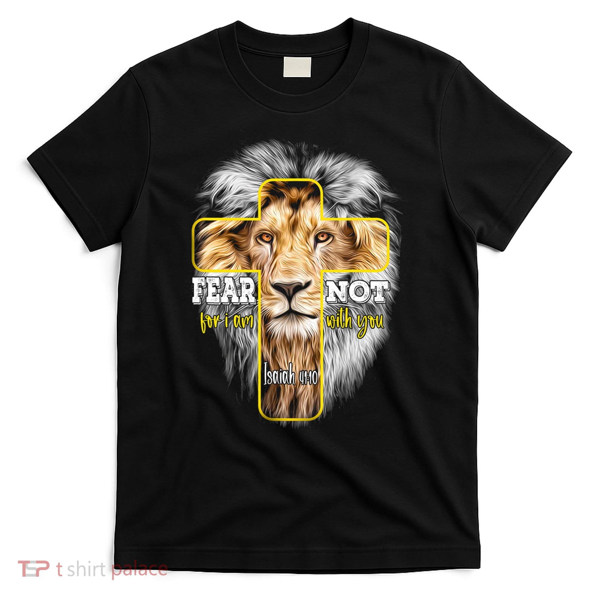 Christian Religious Bible Verse Sayings Lion Fear Scripture T-Shirt