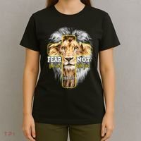 Christian Religious Bible Verse Sayings Lion Fear Scripture T-Shirt thumb 4