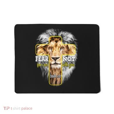 Christian Religious Bible Verse Sayings Lion Fear Scripture Mousepad