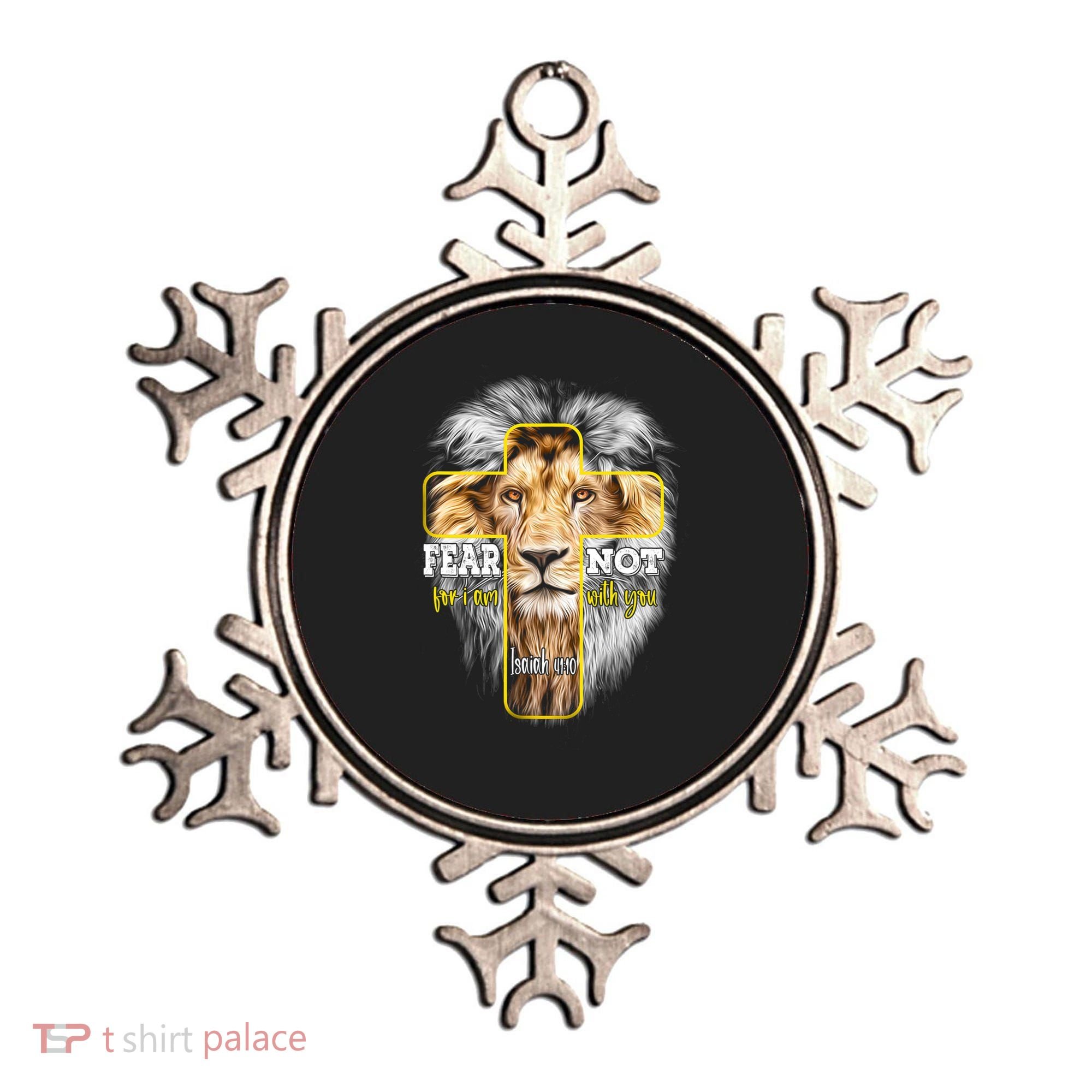 Christian Religious Bible Verse Sayings Lion Fear Scripture Ornament