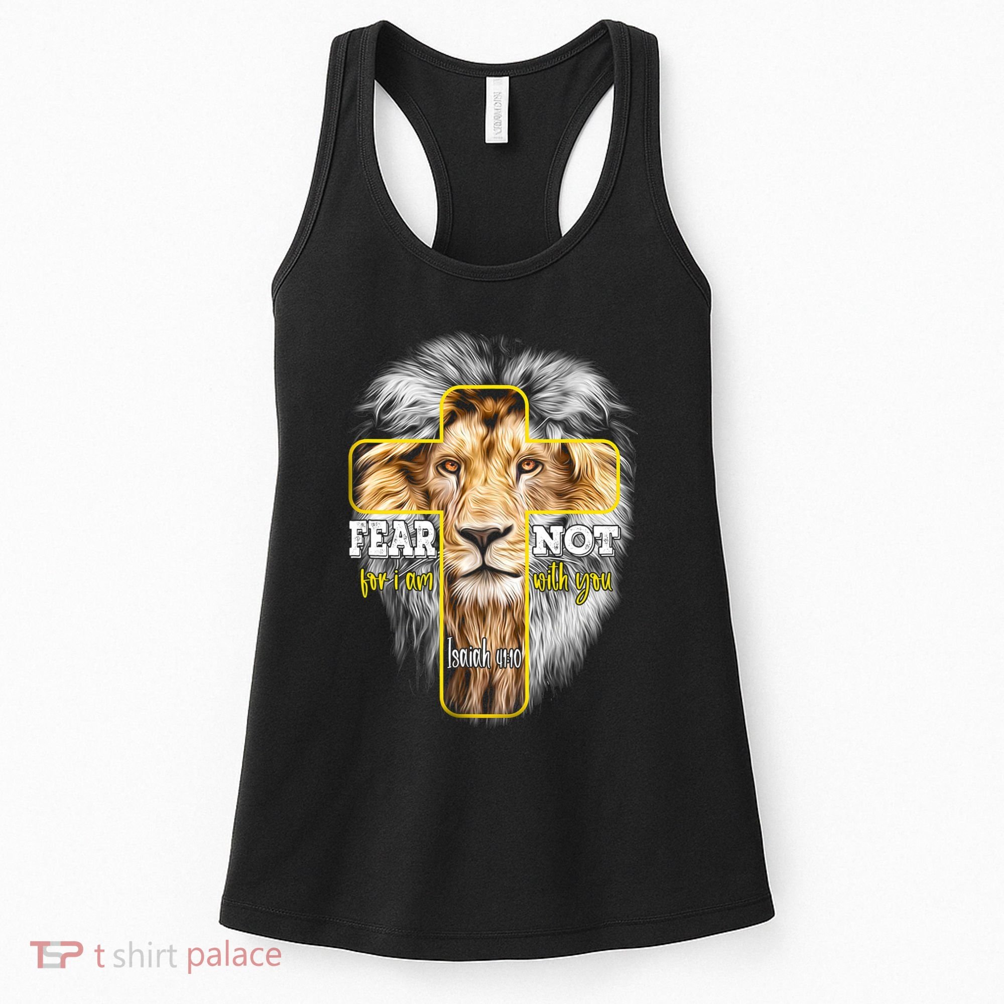 Christian Religious Bible Verse Sayings Lion Fear Scripture Women's Tank Top