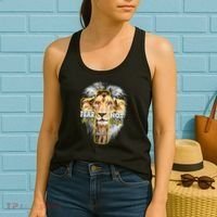 Christian Religious Bible Verse Sayings Lion Fear Scripture Women's Tank Top thumb 2