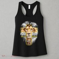 Christian Religious Bible Verse Sayings Lion Fear Scripture Women's Tank Top thumb 3