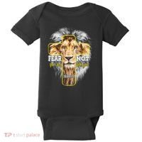 Christian Religious Bible Verse Sayings Lion Fear Scripture Baby Bodysuit thumb 0