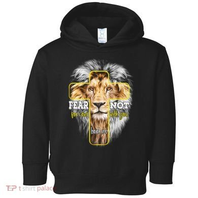Christian Religious Bible Verse Sayings Lion Fear Scripture Toddler Hoodie