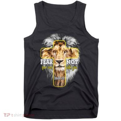 Christian Religious Bible Verse Sayings Lion Fear Scripture Tank Top