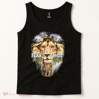 Christian Religious Bible Verse Sayings Lion Fear Scripture Tank Top thumb 2