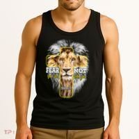 Christian Religious Bible Verse Sayings Lion Fear Scripture Tank Top thumb 3