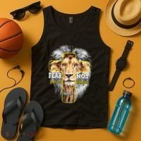 Christian Religious Bible Verse Sayings Lion Fear Scripture Tank Top thumb 4