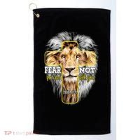 Christian Religious Bible Verse Sayings Lion Fear Scripture Golf Towel thumb 0