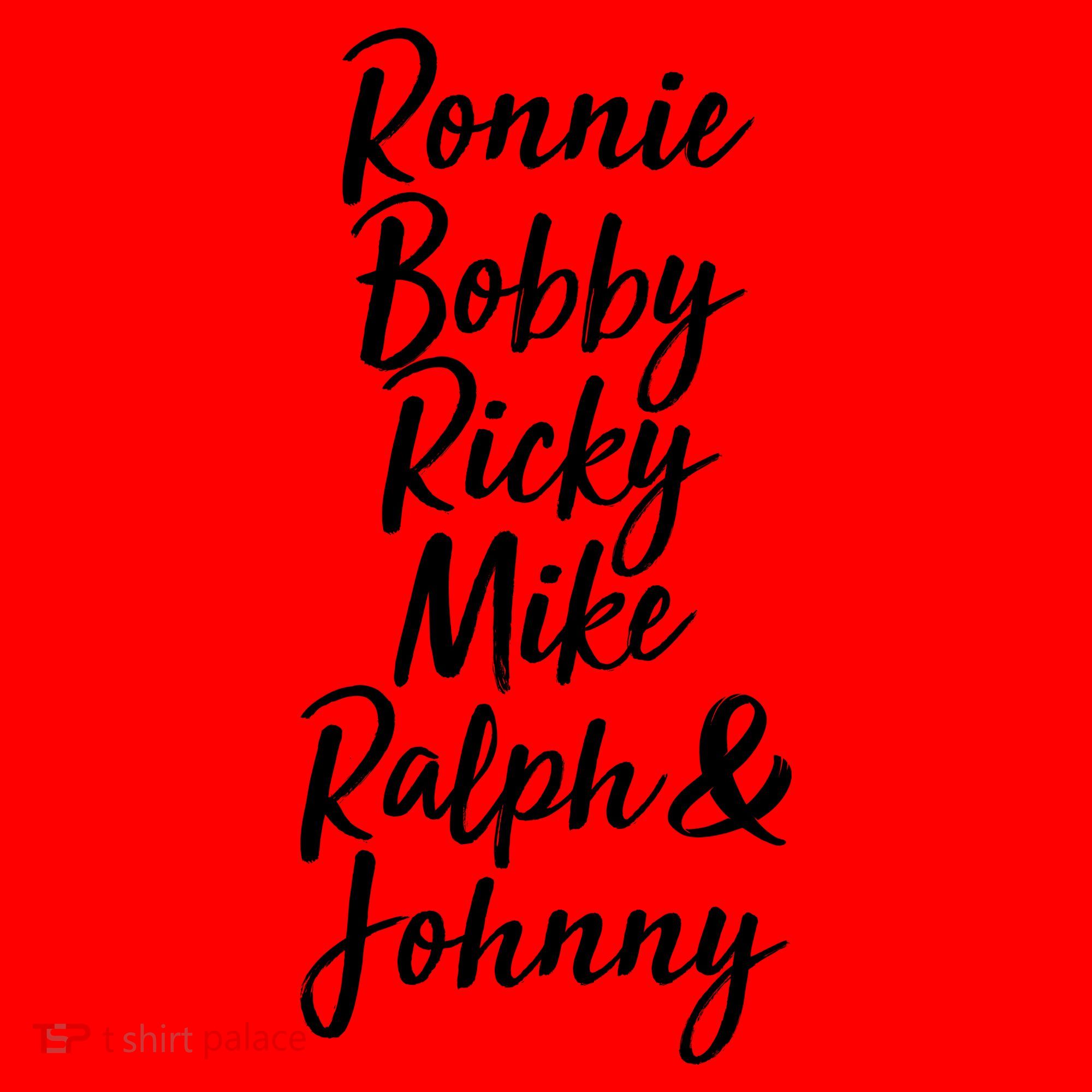 Cool Ronnie Bobby Ricky Mike Ralph And Johnny Santa Hat