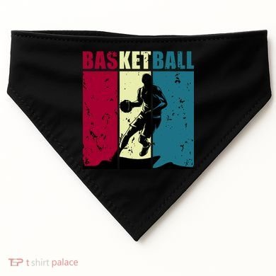 Classic Retro Basketball USA-Made Doggie Bandana