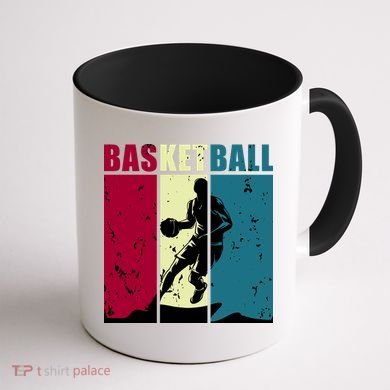 Classic Retro Basketball Coffee Mug back